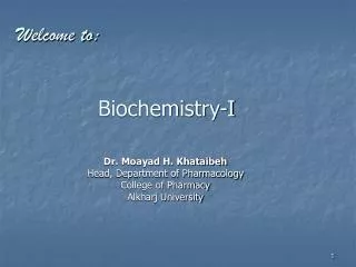 Biochemistry-I