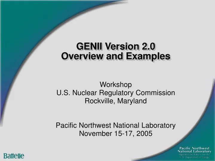 genii version 2 0 overview and examples