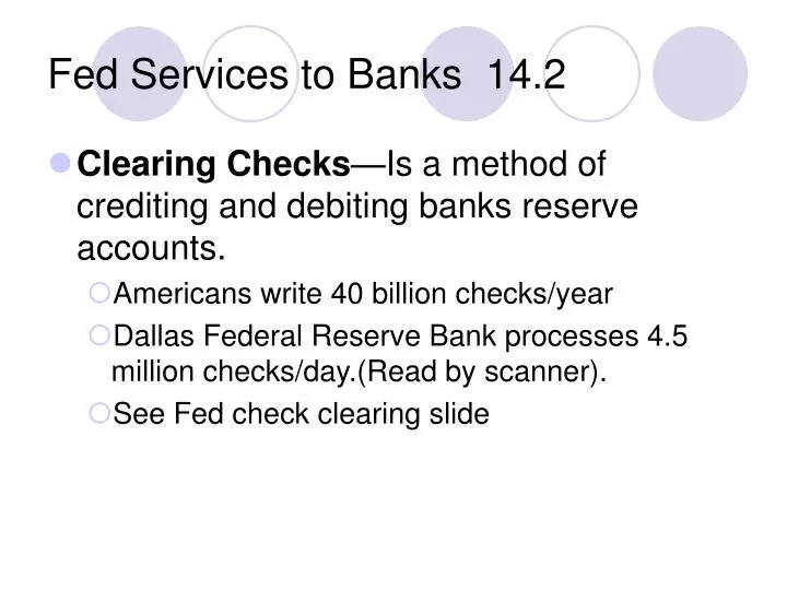 fed services to banks 14 2