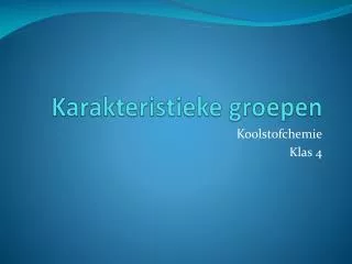 karakteristieke groepen