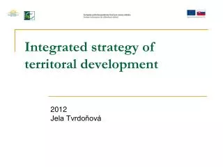 Integrated strategy of territoral development
