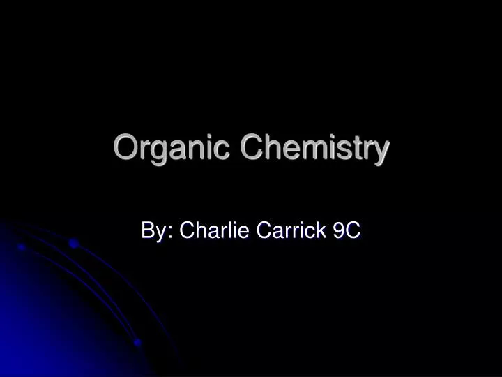 organic chemistry