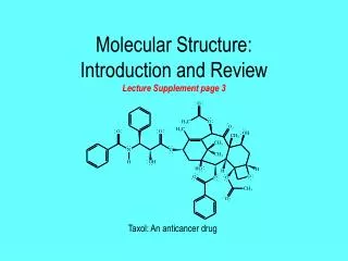 Molecular Structure: Introduction and Review Lecture Supplement page 3
