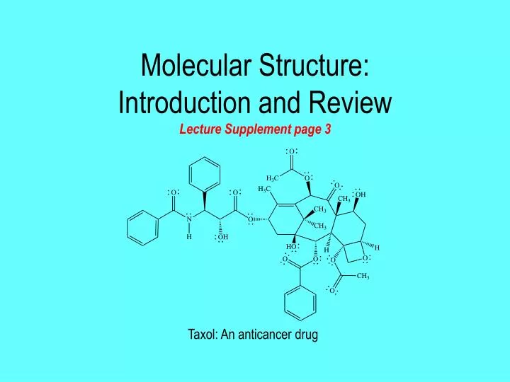 molecular structure introduction and review lecture supplement page 3