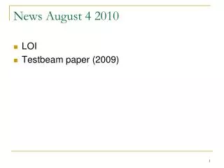 News August 4 2010