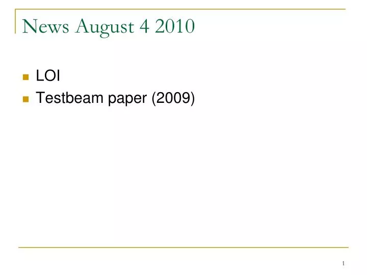 news august 4 2010