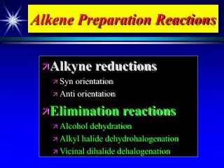 Alkene Preparation Reactions