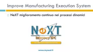 improve manufacturing execution system