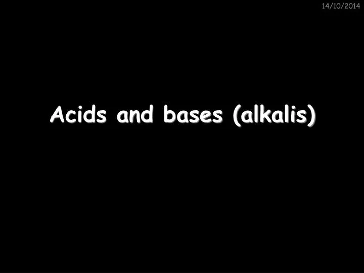 acids and bases alkalis