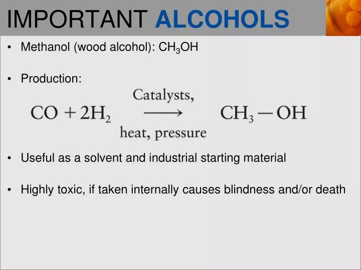 important alcohols