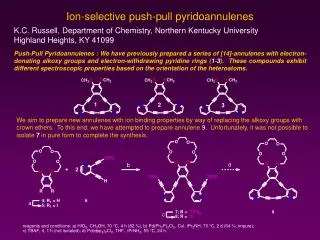 Ion-selective push-pull pyridoannulenes