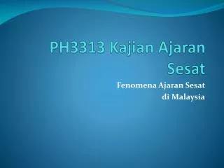 ph3313 kajian ajaran sesat
