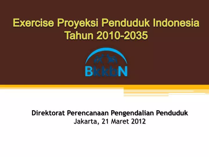 e xercise proyeksi penduduk indonesia tahun 2010 2035