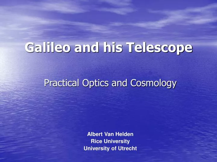 galileo and his telescope