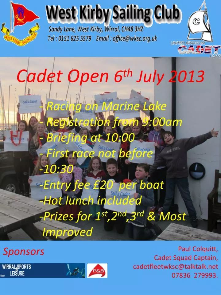 cadet open 6 th july 2013