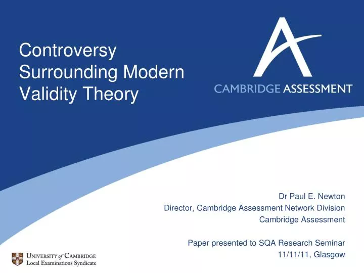 controversy surrounding modern validity theory