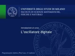 introduzione al corso