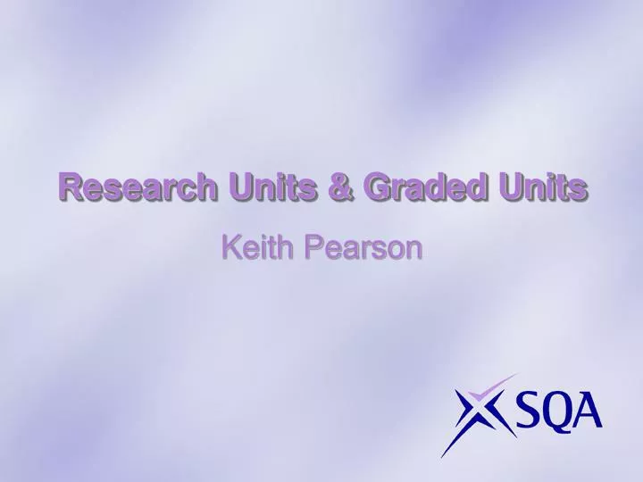 research units graded units