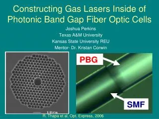 Constructing Gas Lasers Inside of Photonic Band Gap Fiber Optic Cells