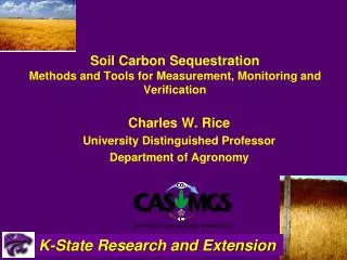 Soil Carbon Sequestration Methods and Tools for Measurement, Monitoring and Verification