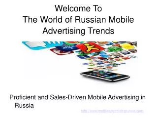 Russian Mobile Advertising Opportunities