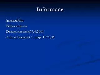 informace