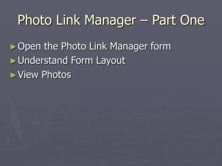 photo link manager part one