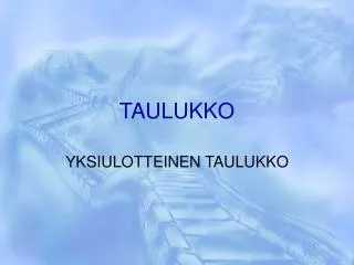 taulukko