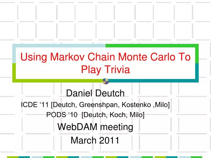 using markov chain monte carlo to play trivia