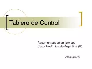 tablero de control