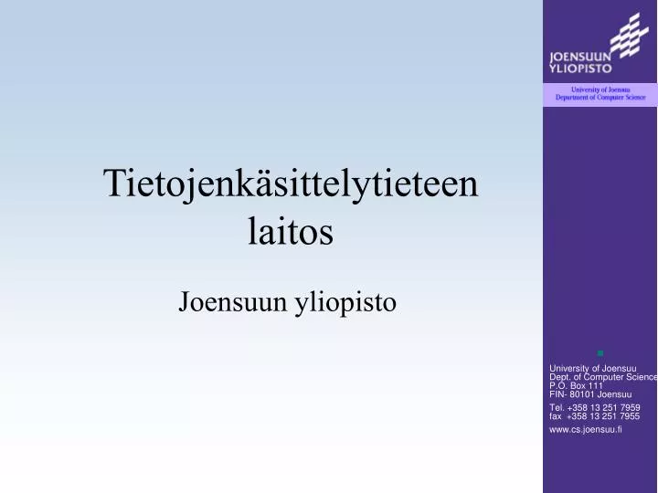 tietojenk sittelytieteen laitos