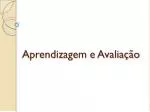 Aprendizagem e Avaliação - slide 1
