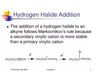 Hydrogen Halide Addition
