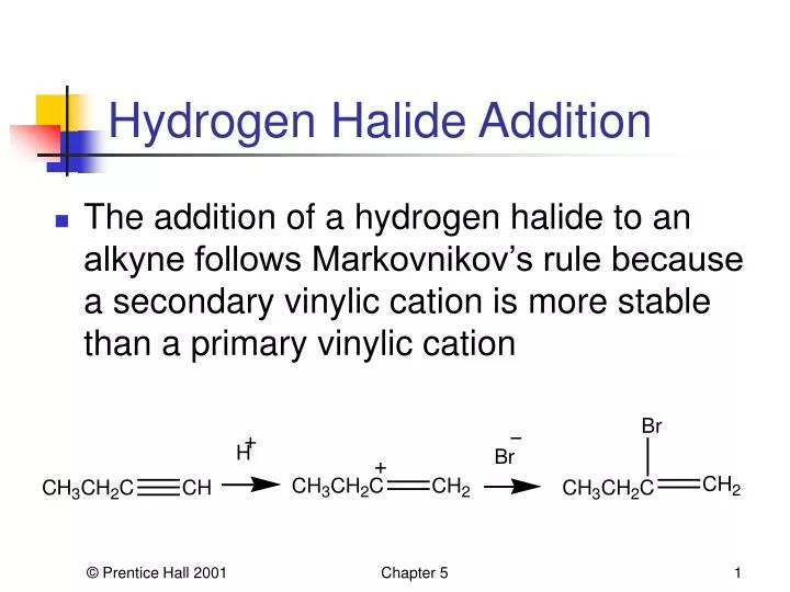 hydrogen halide addition