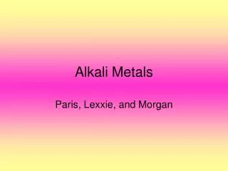 alkali metals