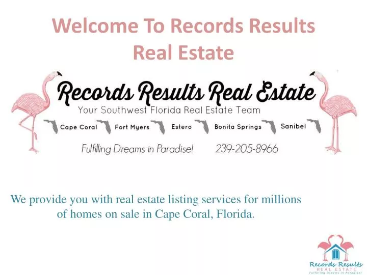 welcome to records results real estate