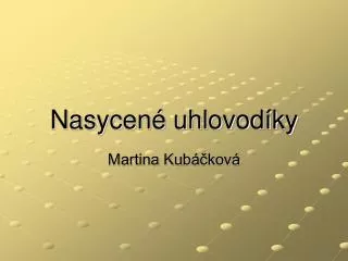 nasycen uhlovod ky