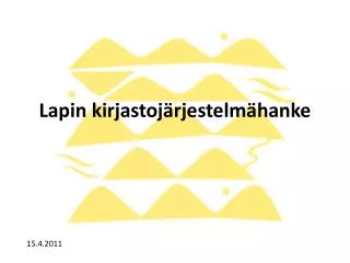 lapin kirjastoj rjestelm hanke
