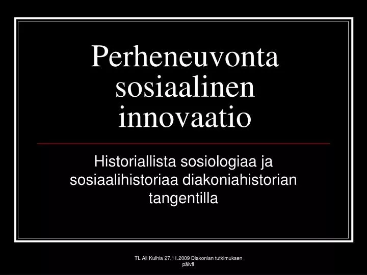 perheneuvonta sosiaalinen innovaatio