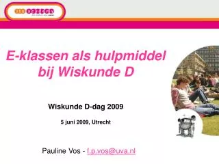 e klassen als hulpmiddel bij wiskunde d