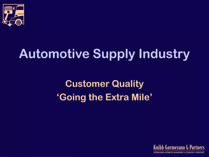 automotive supply industry