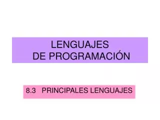 lenguajes de programaci n