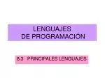 LENGUAJES DE PROGRAMACIÓN - slide 1