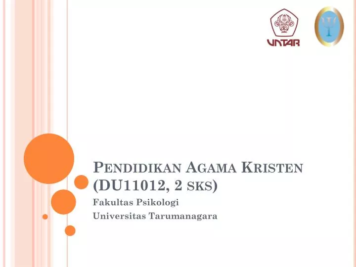 pendidikan agama kristen du11012 2 sks