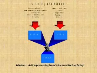 Mindsets: Action proceeding from Values and Factual Beliefs
