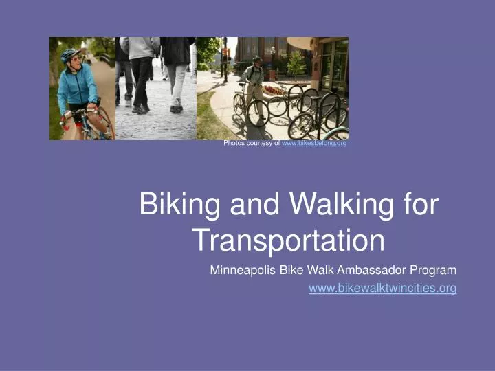 biking and walking for transportation