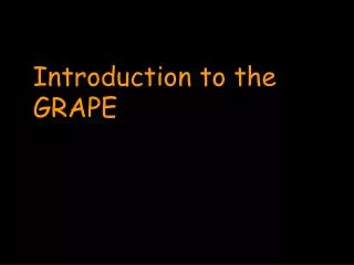 Introduction to the GRAPE
