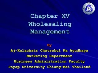 chapter xv wholesaling management