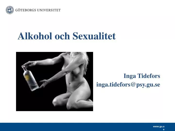 alkohol och sexualitet