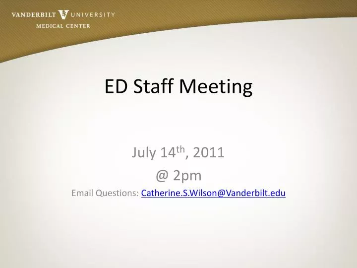 ed staff meeting